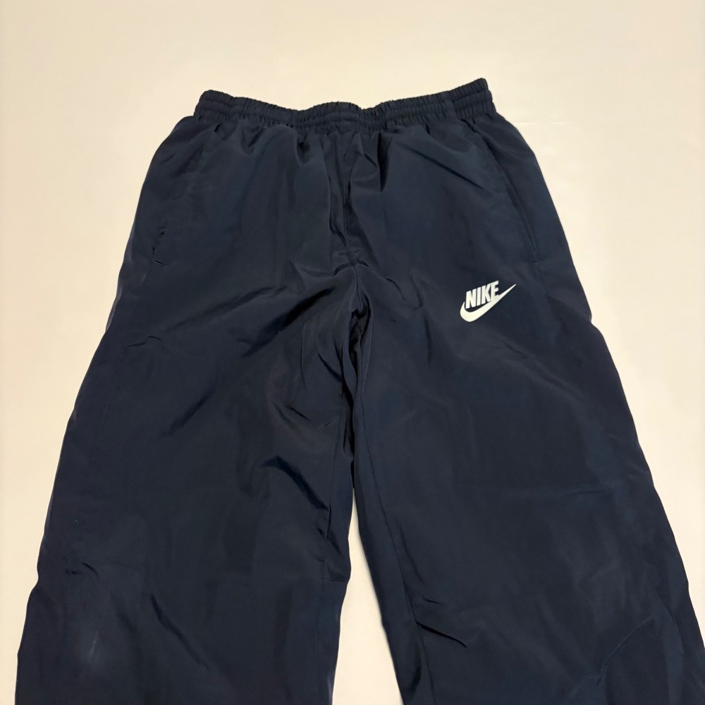 Nike Windbreaker Pants Kids XL Navy Blue Colorblock Athletic Track Pants